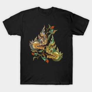 Thai art Naga head. T-Shirt